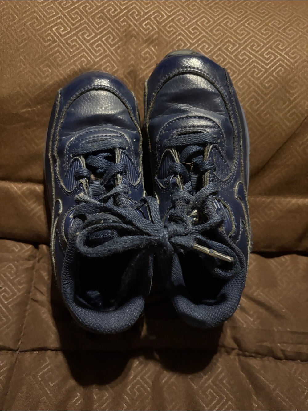 Nike Kids Navy Blue Lace-Up Athletic Sneakers